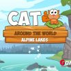 Cat Around The World TeaAlways on the move! Being a true cosmopolitan and gourmet, in this cute physics puzzle the cat travels to the alpine lakes region to taste the world's best salami and admire the beautiful landscape - image - Gameiino.com