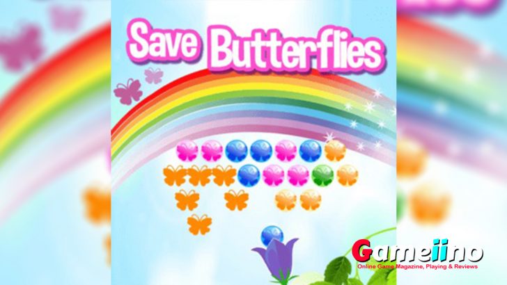 Save Butterflies Teaser The butterflies are trapped and you are their last hope in this colorful bubble shooter game! Match 3 or more bubbles of the same color to burst them and set the butterflies free - Image - Gameiino